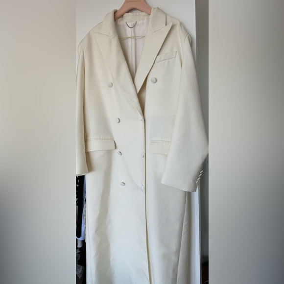 Magda Butrym white Double Breasted wool coat - Picture 4 of 8